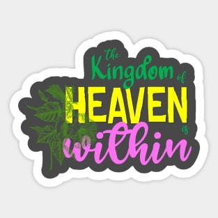 The Kingdom of Heaven Christian Quote Bibleverse Style Sticker